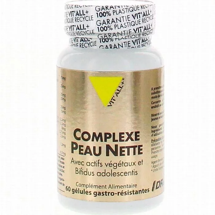 VITALL+ COMPLEXE PEAU NETTE 20G BOITE DE 60 GELULES