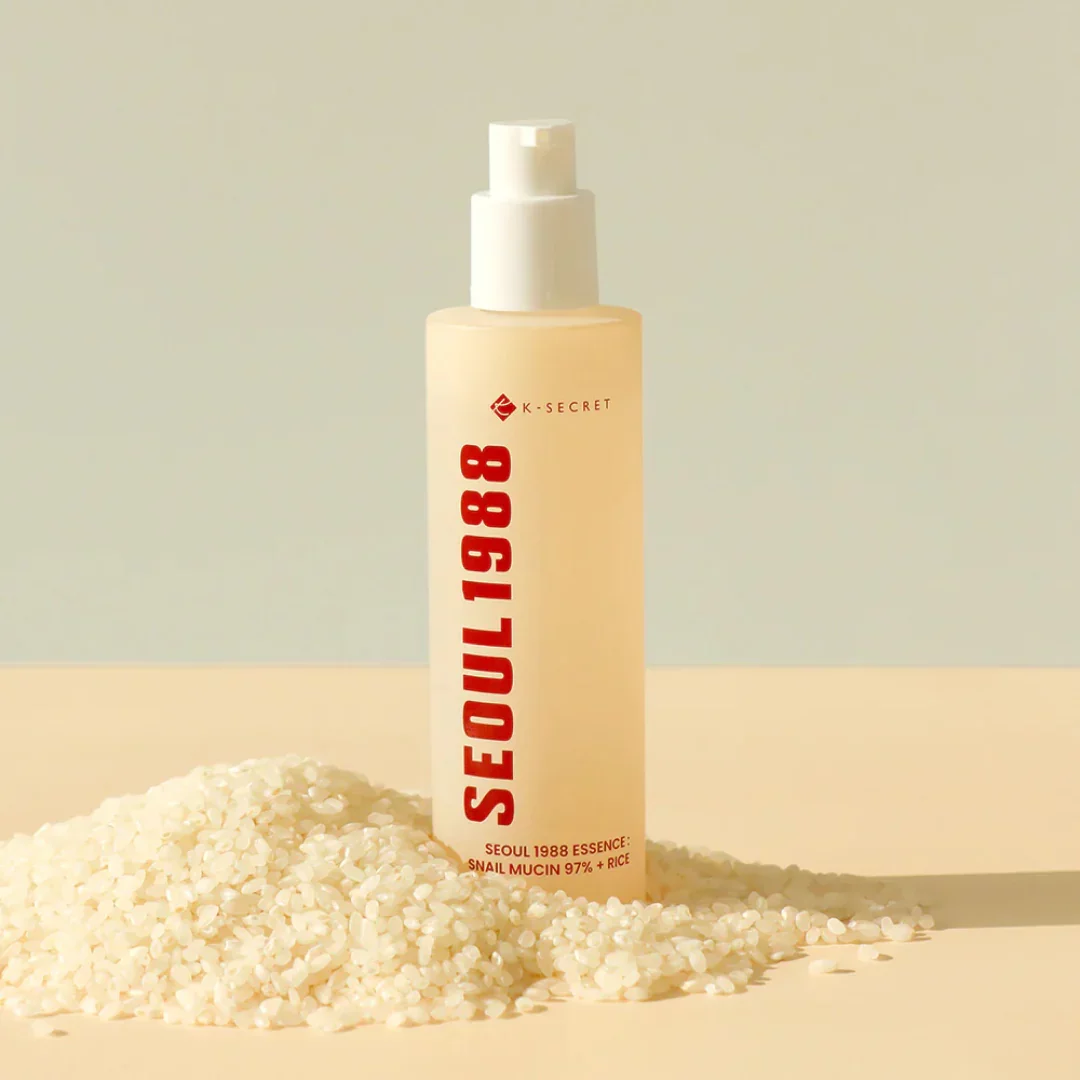 SEOUL 1988 ESSENCE SNAIL MUCIN 97% + RICE 100ML