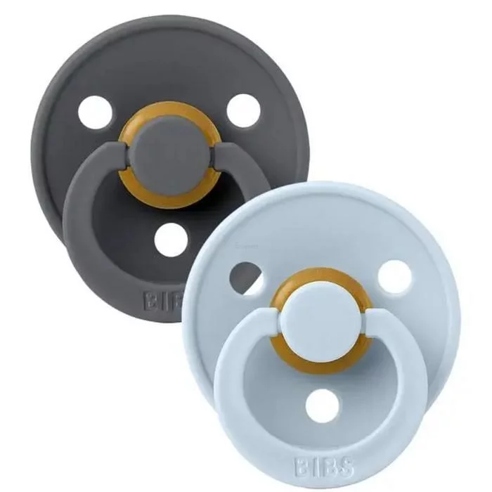 BIBS PACIFIER IRON BABY BLUE T1 2 SUCETTES