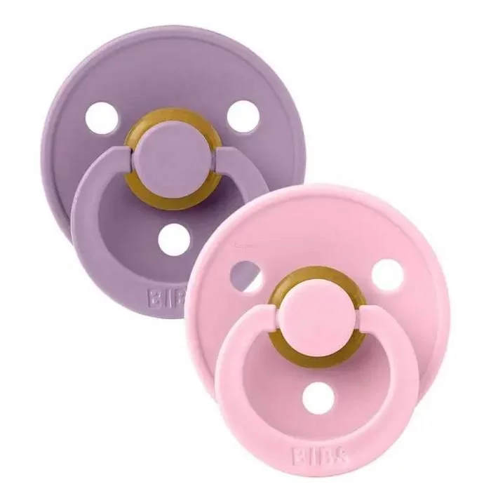 BIBS PACIFIER LAVENDER BABY PINK 2 SUCETTES