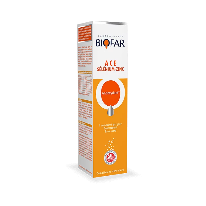 BIOFAR ACE SELENIUM-ZINC BOITE DE 20 COMPRIMES EFFERVESCENTS
