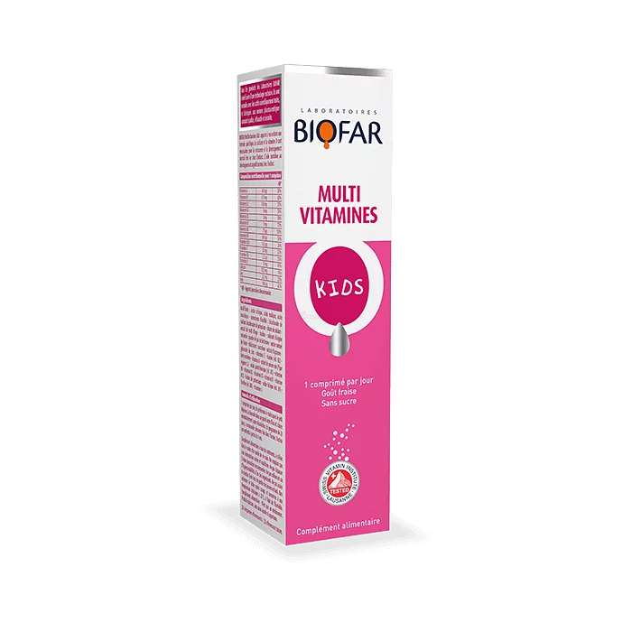 BIOFAR KIDS MULTIVITAMINES BOITE DE 20 COMPRIMES EFFERVESCENTS