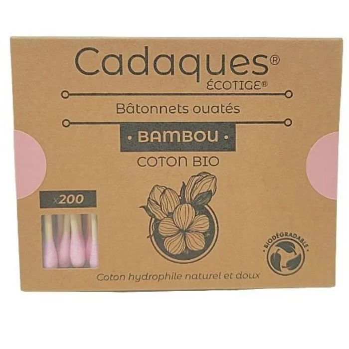 CADAQUES BATONNETS OUATES BAMBO ROSE BOITE DE 200