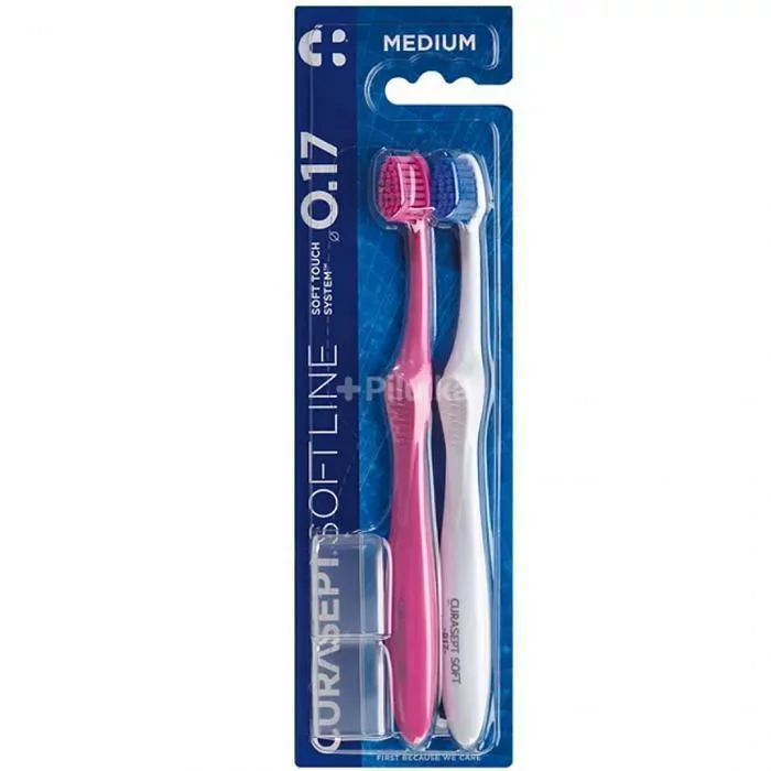 CURASEPT PACK SOFT LINE MEDIUM 0.17 DEUX BROSSE A DENTS