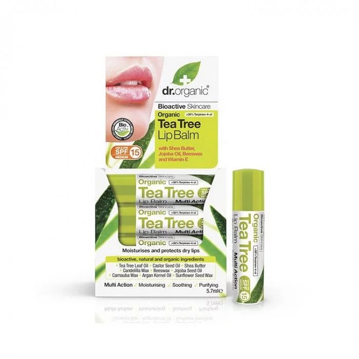 DR ORGANIC BAUME A LEVRES TEA TREE BIO SPF15 5.7ML