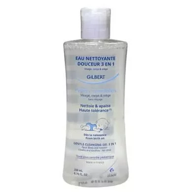 GILBERT EAU NETTOYANTE DOUCEUR 3EN1 VISAGE CORPS ET CHEVEUX DES LA NAISSAINCE 200ML