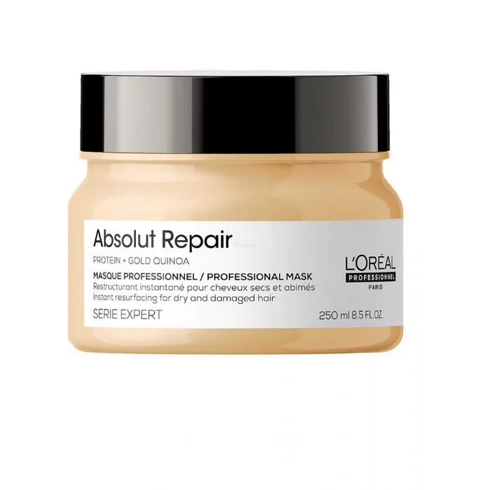 L'OREAL PROFESSIONNEL SERIE EXPERT GOLD QUINOA + PROTEINE ABSOLUT REPAIR MASQUE 250ML