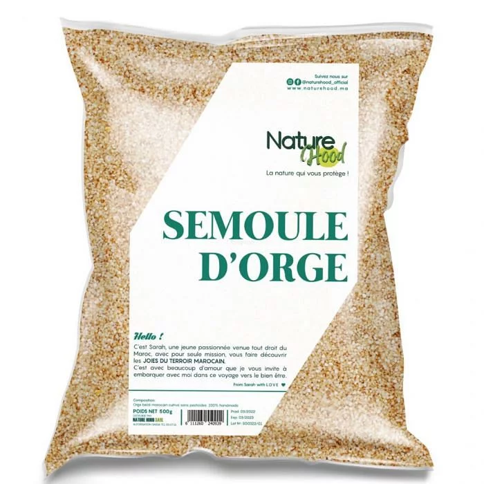 NATURE HOOD SEMOULE D'ORGE 500G