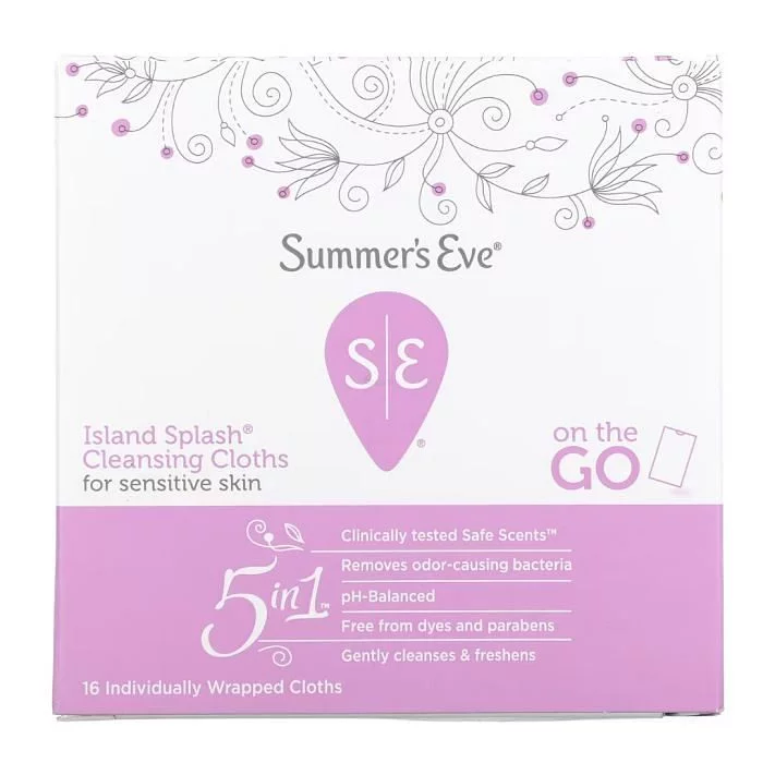 SUMMER'S EVE ISLAND SPLASH 5IN1 16 CLOTHS