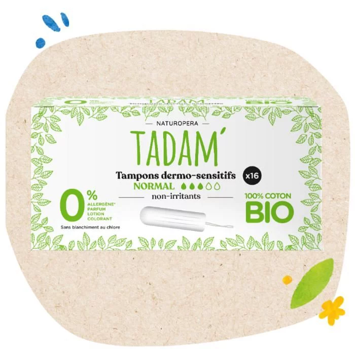 NATUROPERA TADAM' TAMPONS COTON BIO NORMAL BOITE DE 16
