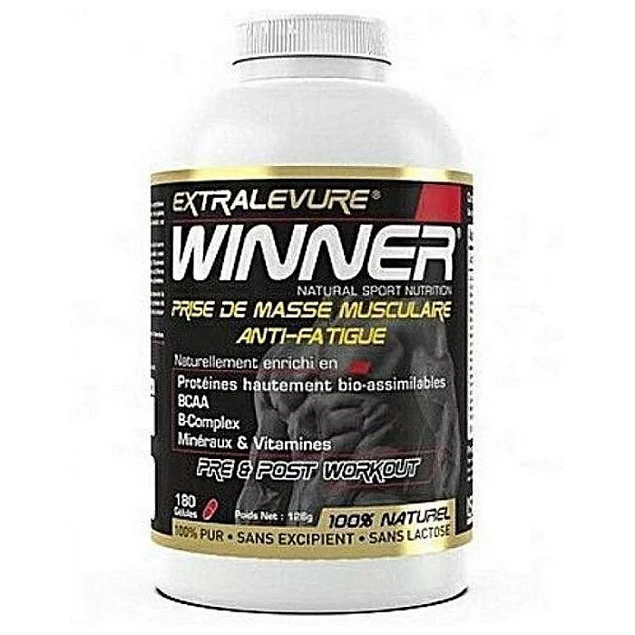 WINNER PACK EXTRA LEVURE PRISE DE MASSAGE MUSCULAIRE 100% NATUREL BOITE DE 180 * 2