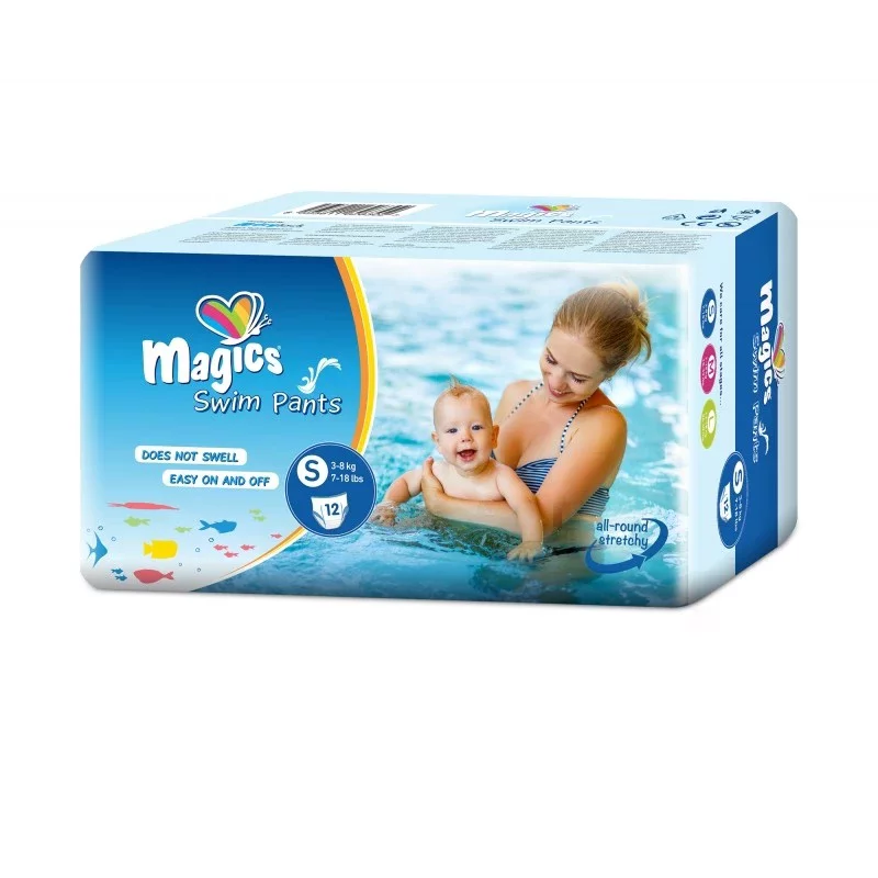 MAGICS COUCHES- CULOTTES DE BAIN TAILLE S 3-8KG BOITE DE 12