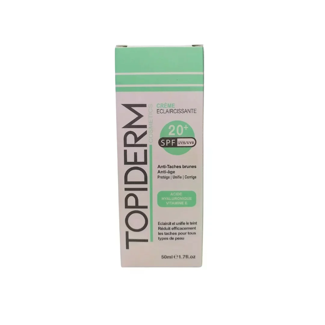 TOPIDERM ECRAN SOLAIRE ECLAIRCISSANTE SPF20+ 50ML
