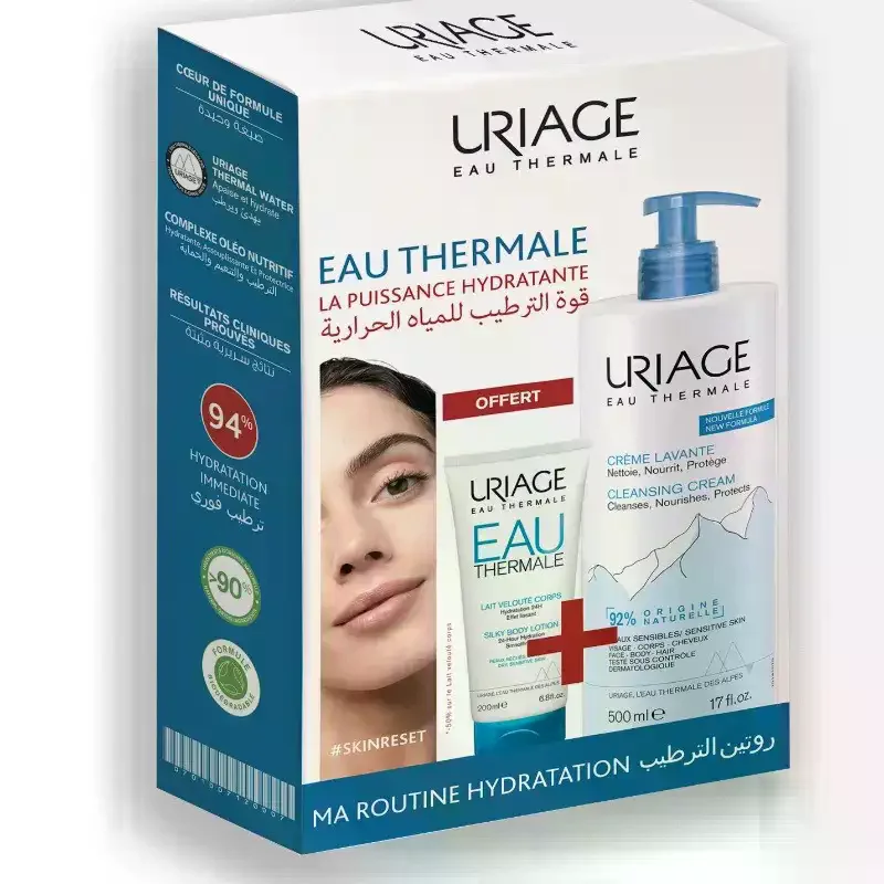 URIAGE PACK CREME LAVANTE 500ML + EAU THERMALE 200ML OFFERT