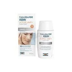 ISDIN FOTOULTRA 100 INVISIBLE ACTIVE UNIFY 50+SPF CORRIGE TRANSPARENT 50ML