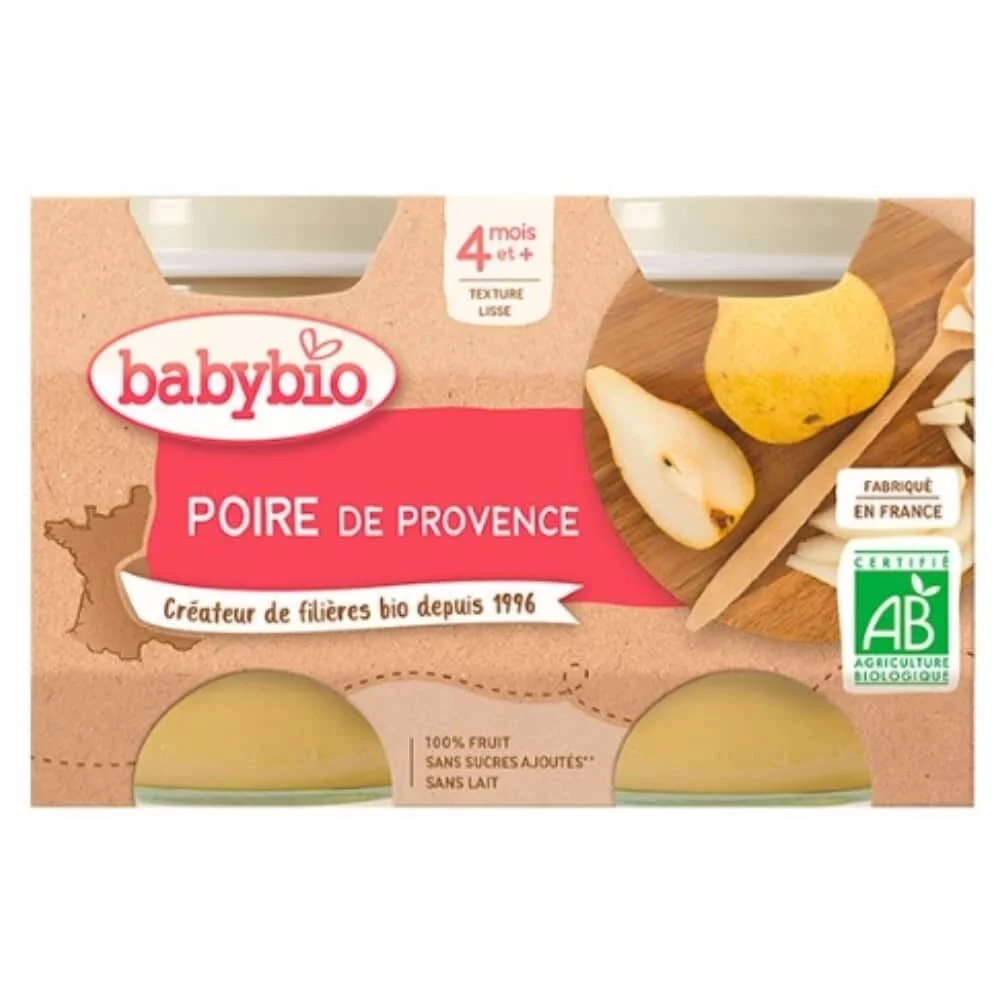 BABYBIO PETIT POT POIRE BOITE DE 2*130G