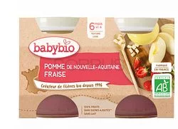 BABYBIO PETIT POT POMME FRAISE BOITE DE 2*130G