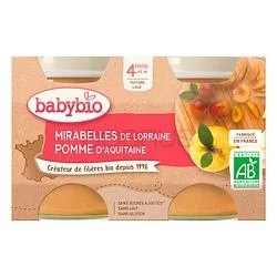 BABYBIO PETIT POT MIRABELLE POMME 2*130G
