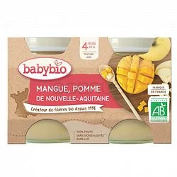 BABYBIO PETIT POT COMPOTE MANGUE POMME BOITE DE 2*130G