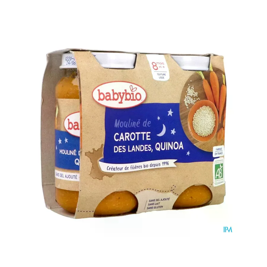 BABYBIO PETIT POT CAROTTE QUINOA 2*200G