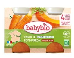 BABYBIO PETIT POT CAROTTES POTIMARRON 2*130G