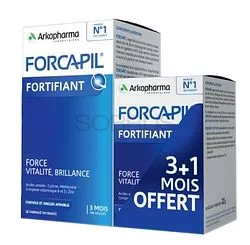 FORCAPIL PACK CHEVEUX ET ONGLES BOITE DE 180 GELULES + BOITE DE 60 GELULES