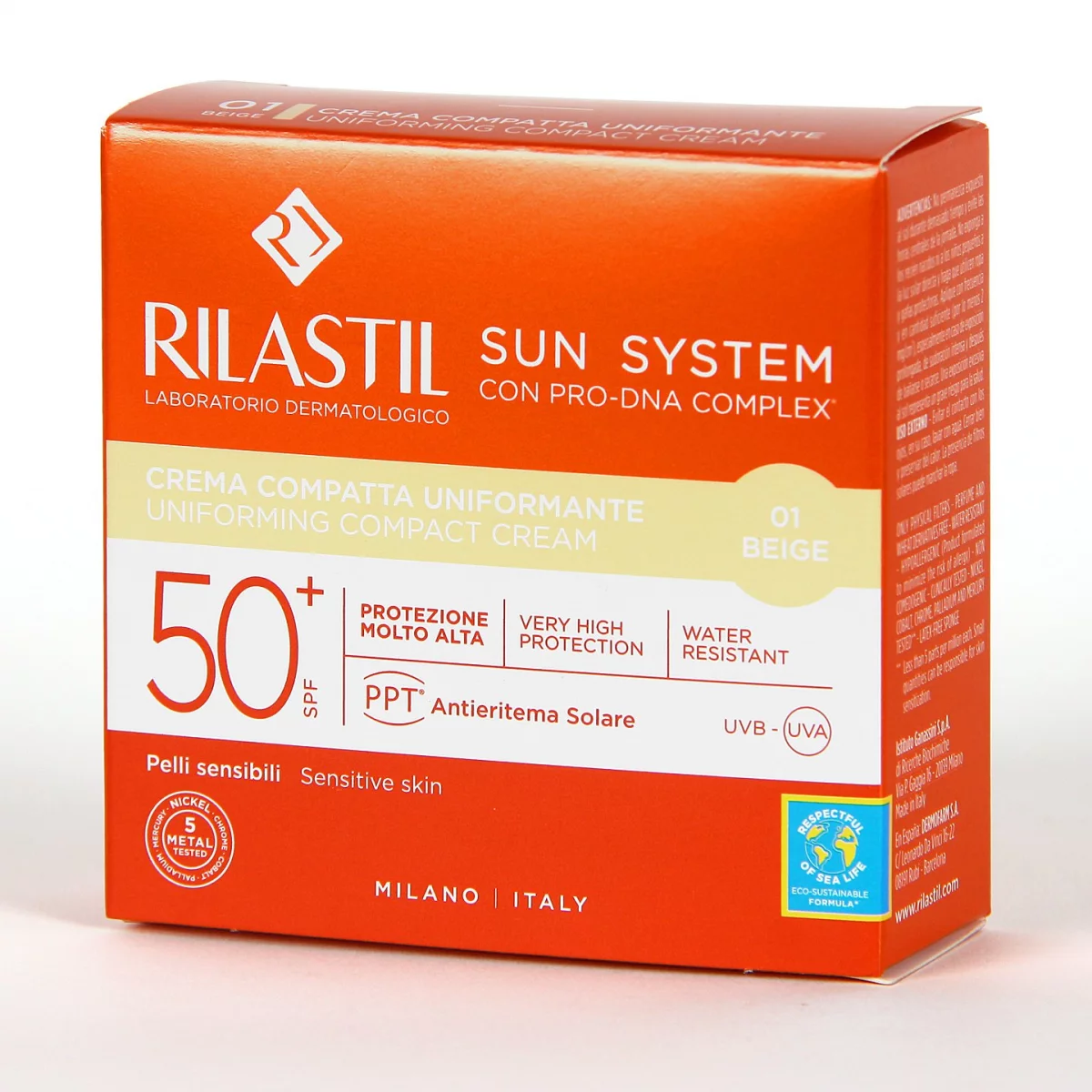 RILASTIL SUN SYSTEM COMPACT CORRECTEUR DE TEINT SPF50+ DORE 10G
