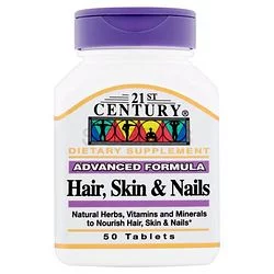 21ST CENTURY HAIR SKIN & NAILS ADVANCED FORMULA BOITE DE 50 COMPRIMES