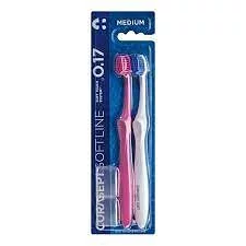 CURASEPT PACK SOFT LINE MEDIUM 0.17 DEUX BROSSE A DENTS