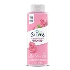 ST.IVES REFRESHING BODY WASH ROSE WATER & ALOE VERA 473ML