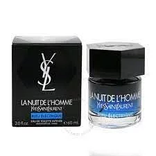 YVES SAINT LAURENT LA NUIT DE L'HOMME BLEU ELECTRIQUE EAU DE TOILETTE 2OZ 60ML