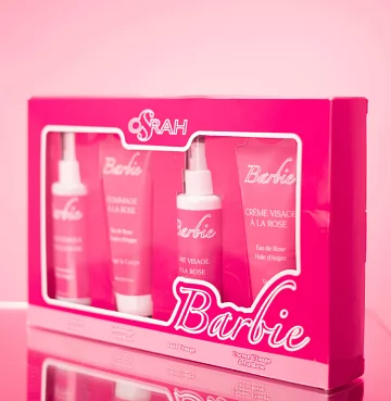 OSRAH COFFRET BARBIE LOTION TONIQUE VISGE A LA ROSE 120ML + GOMMAGE A LA ROSE 100ML + LAIT VISAGE A LA ROSE 120ML + CREME VISAGE A LA ROSE 100ML