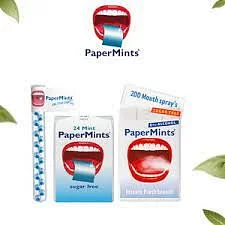PAPERMINTS FEUILLES A LA MENTHE SANS SUCRE BOITE DE 24 REFERENCE 012572