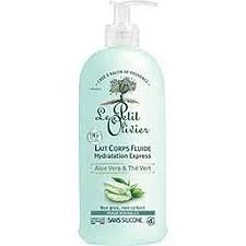 LE PETIT OLIVIER LAIT DE CORPS FLUIDE -HYDRATATION EXPRESS-ALEO VERA ET THE VERT 250ML
