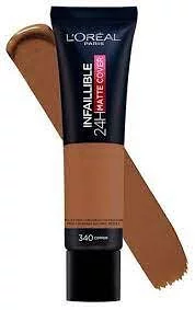 L'ORÉAL PARIS FOND DE TEINT HAUTE COUVRANCE MATIFIANT INFAILLIBLE 24H MATTE COVER 340 CUIVRE 35ML