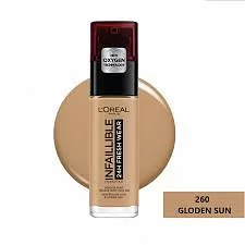 L'ORÉAL PARIS FOND DE TEINT INFAILLIBE FRESH WEAR SOLEIL DORE 260 30ML