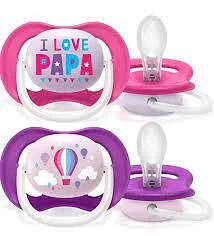 AVENT SUCETTE ULTRA AIR HAPPY GIRL 6-18MOIS REFERENCE SCF080/04