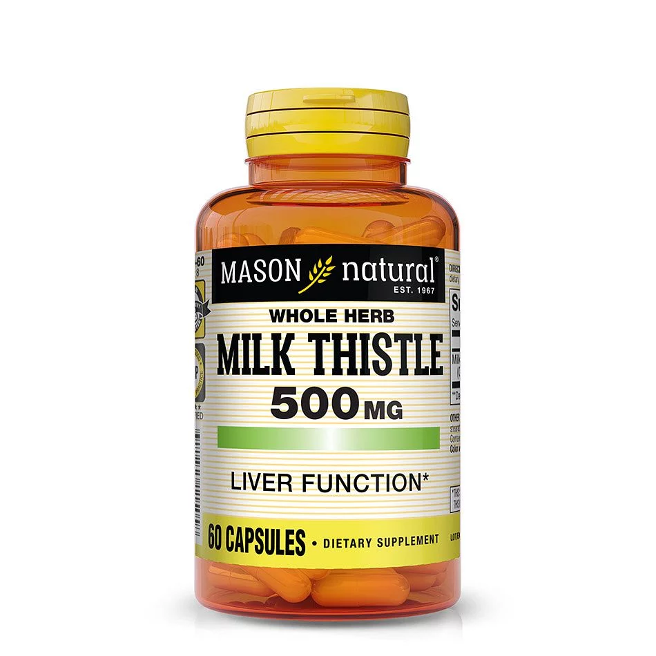 Mason Natural Milk Thistle 500mg Boite De 60 Capsules