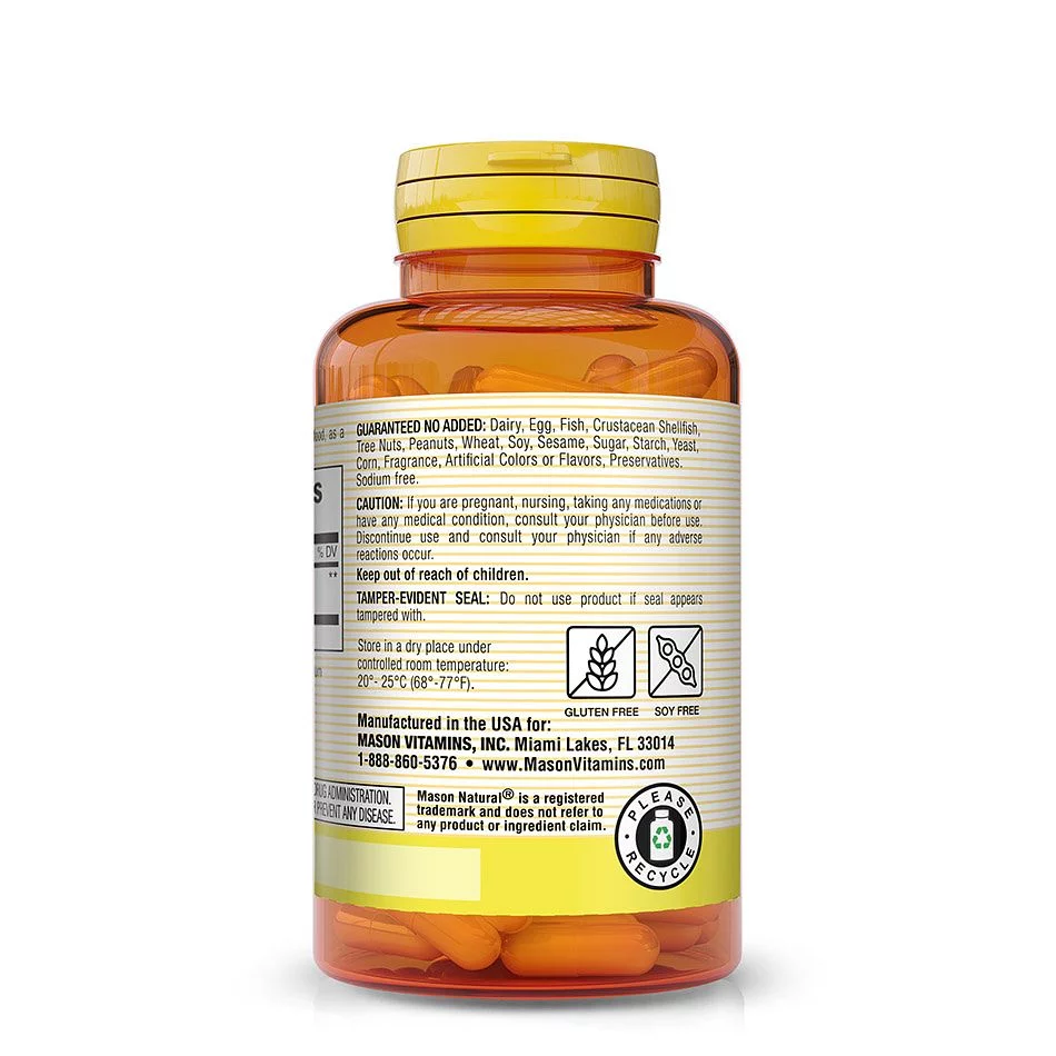 Mason Natural Milk Thistle 500mg Boite De 60 Capsules