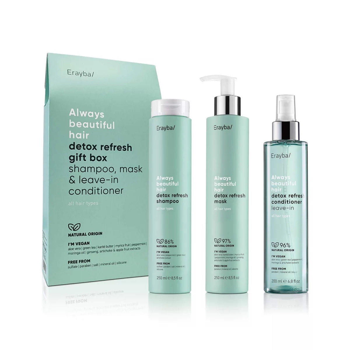 Erayba Abh Detox Refresh Pack Shampooing 250ml + Mask 250ml + Conditioner 200ml