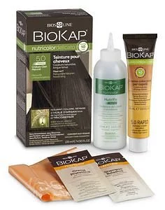 BIOKAP PACK NUTRICOLOR DELICATO N2.9 CHATAIN FONCE CHOCOLAT RAPID 10 MINUTES 135ML + BELLEZZA SHAMPOOING NUTRIENTE RIPARATORE 100ML OFFERT