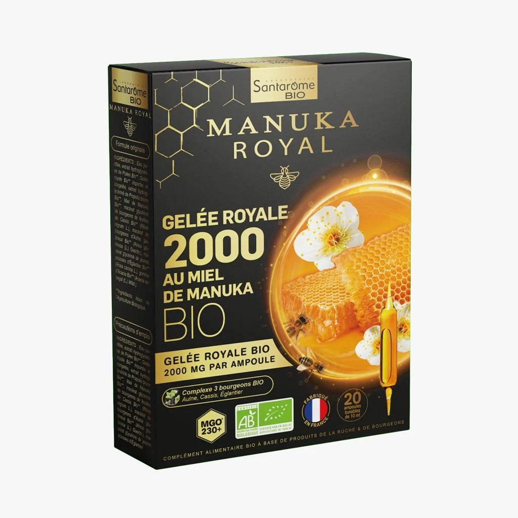 Santarome Gelee Royale Miel Manuka 2000mg Boite De 20 Ampoules