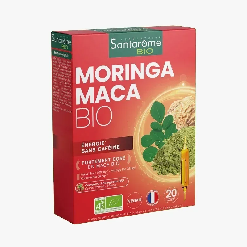 Santarome Moringa Maca Bio Boite De 20 Ampoules