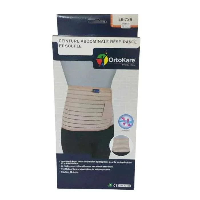 ORTOKARE CEINTURE ABDOMINALE RESPIRANTE ET SOUPLE TAILLE XXL REFERENCE EB738XXL