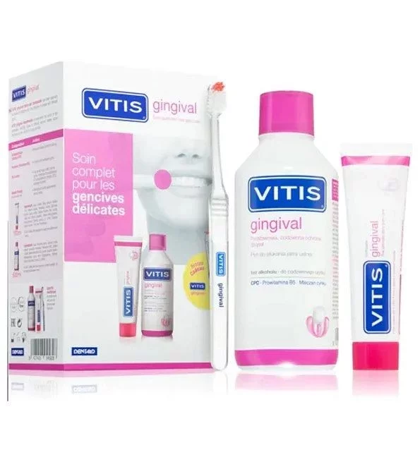 VITIS PACK GINGIVAL BAIN DE BOUCHE 500ML + DENTIFRICE + BROSSE A DENTS