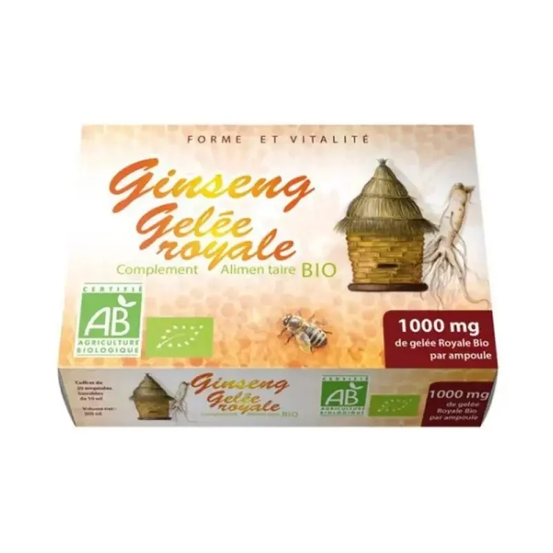 GPH GINSENG GELEE ROYALE BOISSON TONIQUE BOITE DE 20