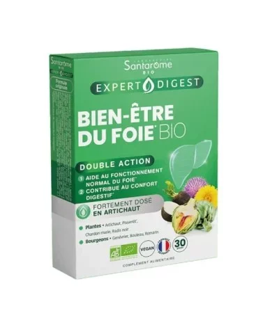 SANTAROME BIO BIEN ETRE DU FOIE BIO BOITE DE 30 GELULES