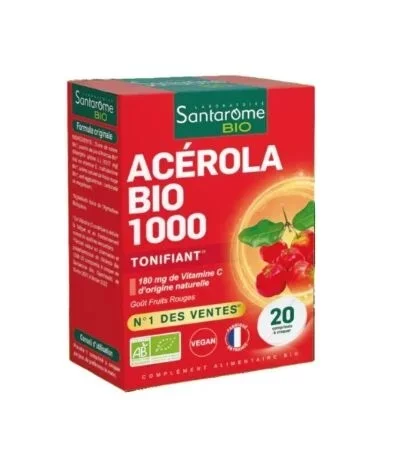 SANTAROME BIO ACEROLA 1000 BOITE DE 20 COMPRIMES