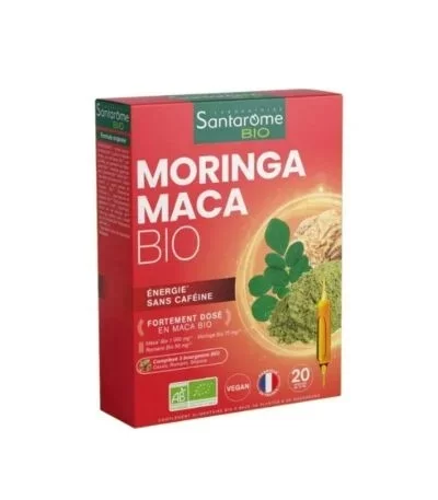 SANTAROME MORINGA MACA BIO BOITE DE 20 AMPOULES
