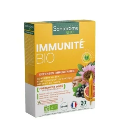 SANTAROME BIO IMMUNITE BIO BOITE DE 20 AMPOULES DE 10ML